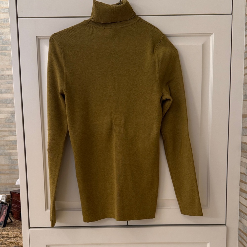 Chico's Chartreuse Turtleneck Sweater